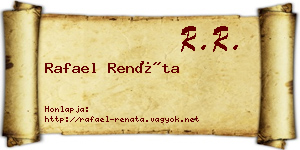 Rafael Renáta névjegykártya